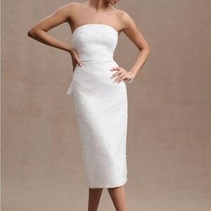 Sachin & Babi Gemma Pearl Midi Dress Size 0 Wedding Anthropology